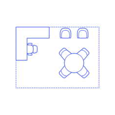 Layouts Private Offices L Shape Corner Meeting Icon Svg Vector, Free Vectors File